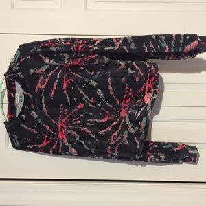 Tie dye velvet/velour top